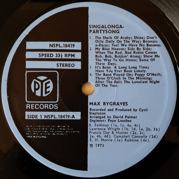 Max Bygraves - Singalongaparty Song | Pye Records (NSPL 18419) Max Bygraves - Singalongaparty Song | Pye Records (NSPL 18419)