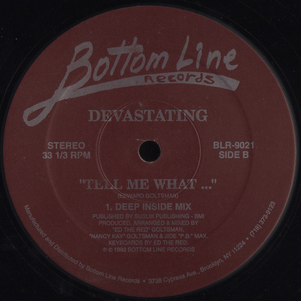 Devastating - Tell Me What... | Bottom Line Records (BLR-9021) - 2 Devastating - Tell Me What... | Bottom Line Records (BLR-9021) - 2