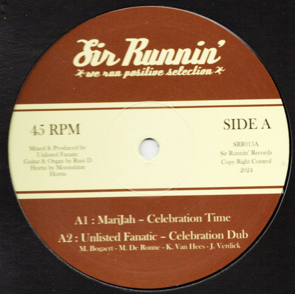 Marijah - Celebration Time | Sir Runnin' Records (SRR015) - main Marijah - Celebration Time | Sir Runnin' Records (SRR015) - main