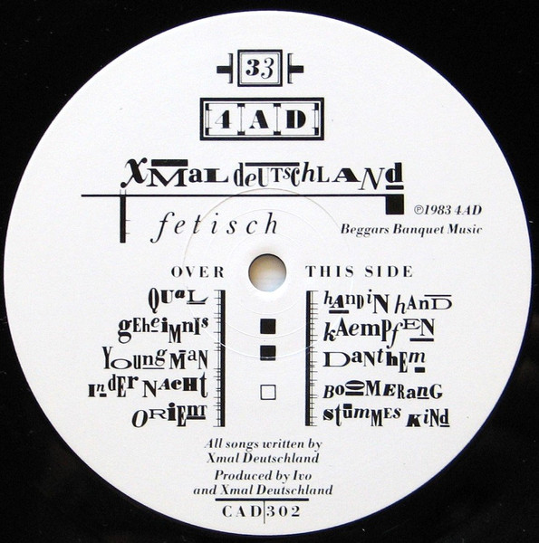 X Mal Deutschland - Fetisch | 4AD (CAD302) - 4
