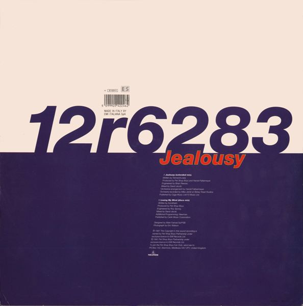 Pet Shop Boys - Jealousy | Parlophone (14 204224 6) - 2