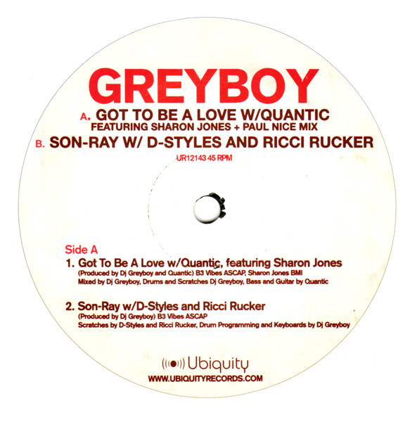 Greyboy - Got To Be A Love / Son-Ray | Ubiquity (UR12143) - main