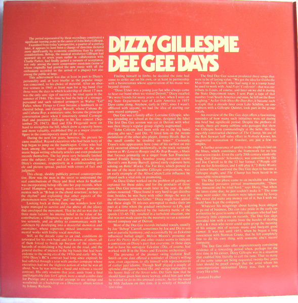 Dizzy Gillespie - Dee Gee Days | Record Bazaar (2 RB 281) - 3
