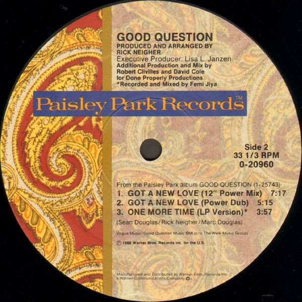 Good Question - Got A New Love | Paisley Park (0-20960) - 4