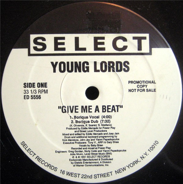 Young Lords - Give Me A Beat | Select Records (ED 5556) - main