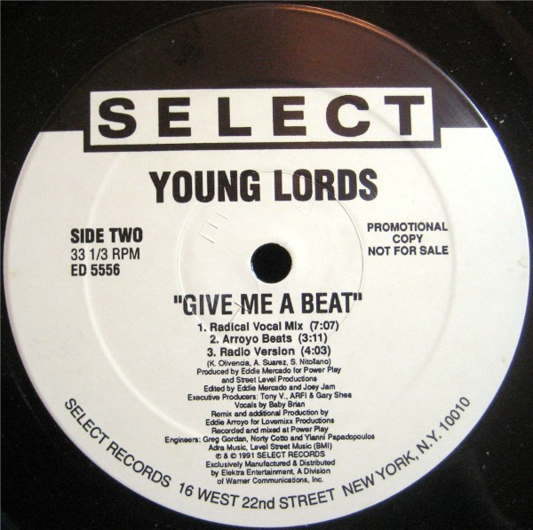 Young Lords - Give Me A Beat | Select Records (ED 5556) - 2