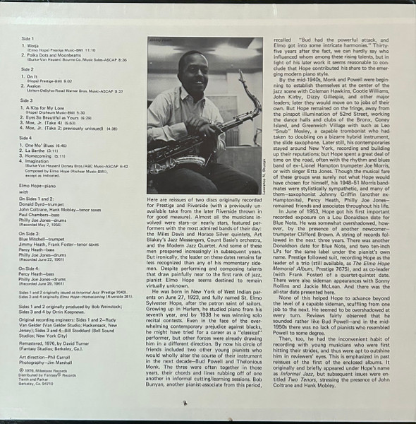 Elmo Hope , John Coltrane , Donald Byrd , Jimmy Heath , "Philly" Joe Jones - The All-Star Sessions | Milestone (M-47037) - 2 Elmo Hope , John Coltrane , Donald Byrd , Jimmy Heath , "Philly" Joe Jones - The All-Star Sessions | Milestone (M-47037) - 2