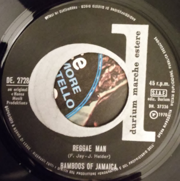 Bamboos Of Jamaica - Reggae Man / Candy | Durium Marche Estere (DE. 2728) - 3