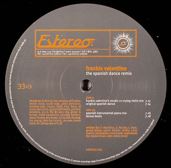 Frankie Valentine - The Spanish Dance Remix | Estereo (estereo 010) - main