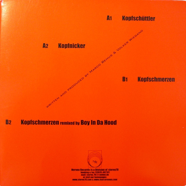 Marco Remus - Kopfschüttler E.P. | Nerven Records (NERVEN 08) - 2