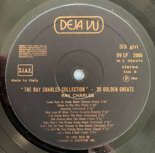 Ray Charles - The Ray Charles Collection - 20 Golden Greats | Deja Vu (DVLP 2005) - 4
