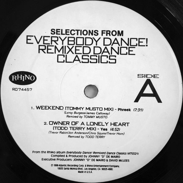 Various - Selections From Everybody Dance! Remixed Dance Classics | Rhino Records (R0 74457) Various - Selections From Everybody Dance! Remixed Dance Classics | Rhino Records (R0 74457)