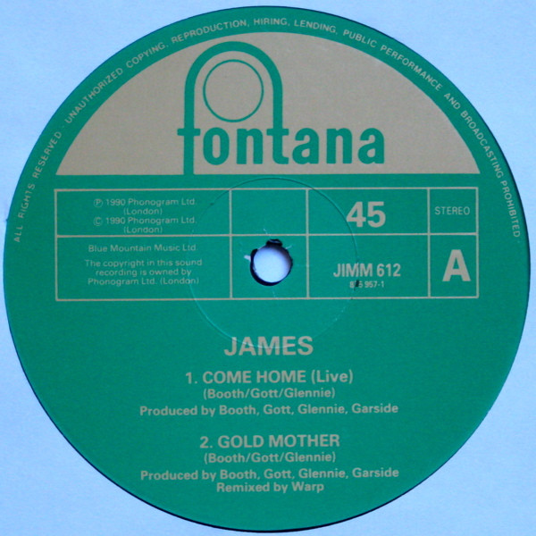 James - Come Home | Fontana (JIMM 612) - 3