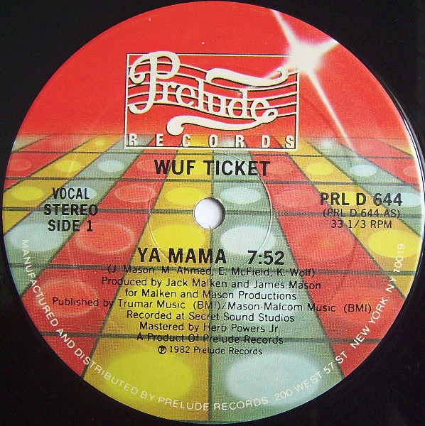 Wuf Ticket - Ya Mama | Prelude Records (PRL D 644)