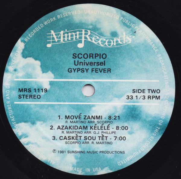 Scorpio Universel - Gypsy Fever | Mini Records (MRS 1119) - 4 Scorpio Universel - Gypsy Fever | Mini Records (MRS 1119) - 4