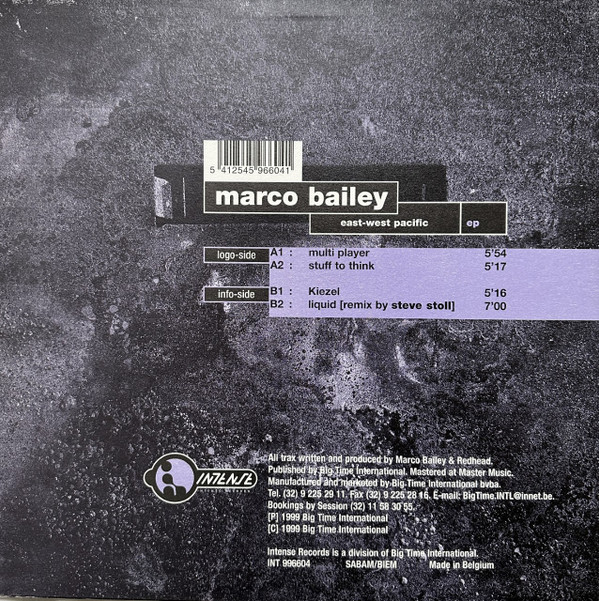 Marco Bailey - East-West Pacific EP | Intense Records (INT 996604) - 2