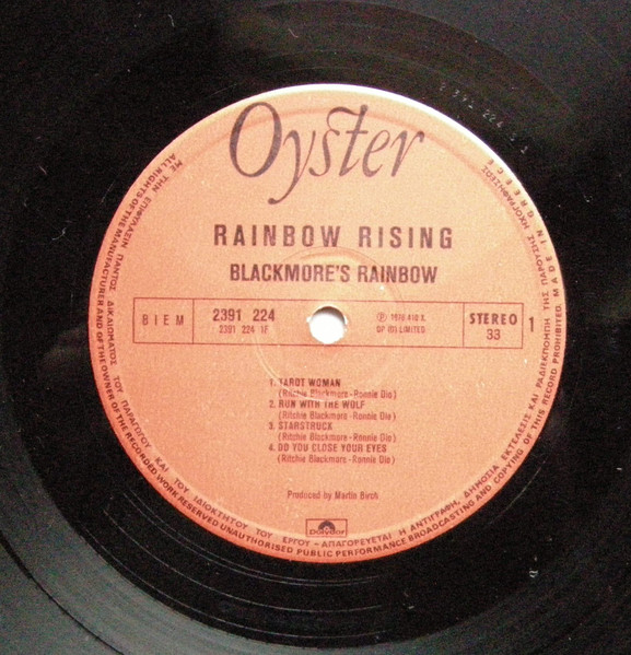 Rainbow - Rising | Polydor (2391 224) - 3