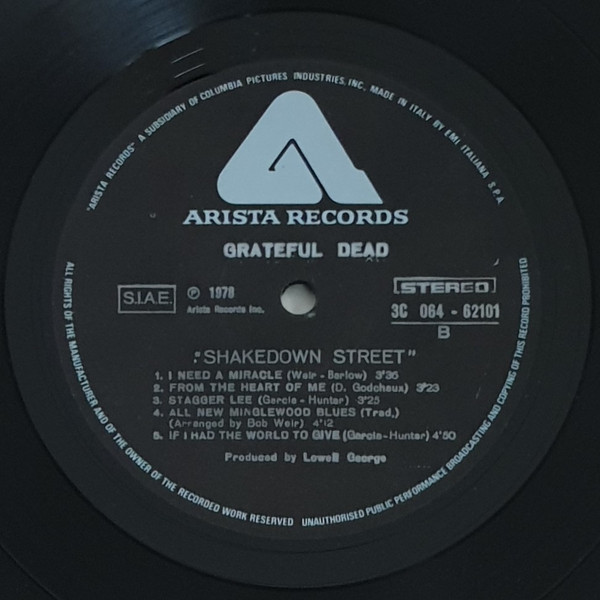The Grateful Dead - Shakedown Street | Arista (3C064-62101) - 4