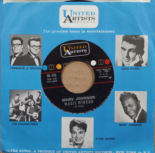 Marv Johnson - With All That's In Me / Magic Mirror | United Artists Records (UA 423) - 4