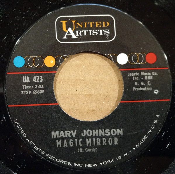 Marv Johnson - With All That's In Me / Magic Mirror | United Artists Records (UA 423) - 2
