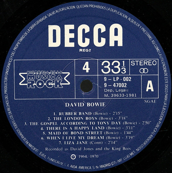 David Bowie - David Bowie | Decca (9-LP-002) - 3