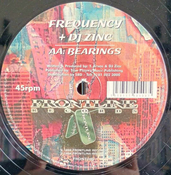Frequency + DJ Zinc - White On Black / Bearings | Frontline Records (FRONT040) - 2