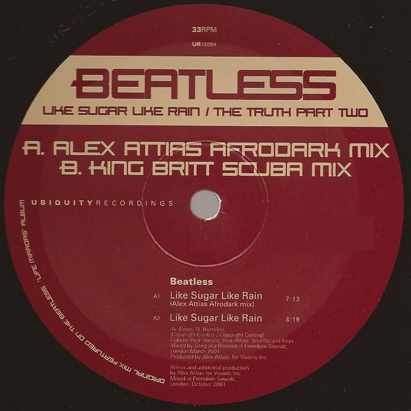 Beatless - Like Sugar Like Rain / The Truth Part Two | Ubiquity (UR12094)