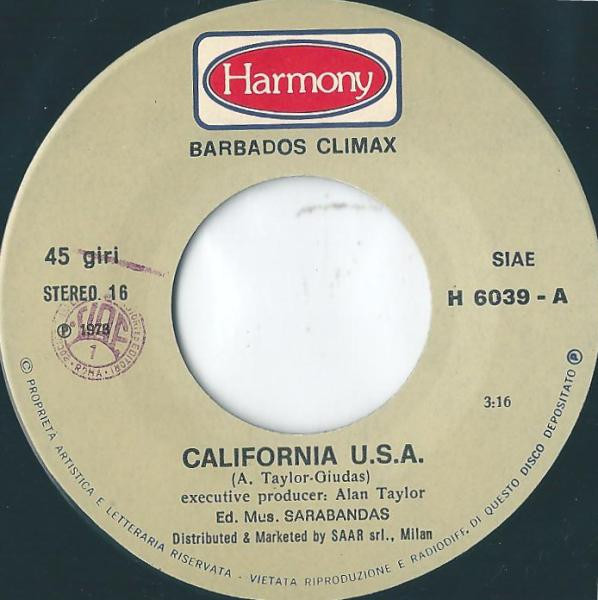 Barbados Climax - California U.S.A. / Las Vegas Climax | Harmony (H 6039) - 3 Barbados Climax - California U.S.A. / Las Vegas Climax | Harmony (H 6039) - 3