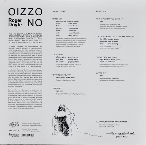 Roger Doyle - Oizzo No | Cacophonic (24CACKLP) - 2