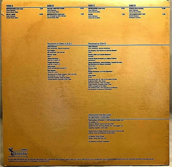 John Coltrane - The Mastery Of John Coltrane / Vol. IV "Trane's Modes" | ABC Impulse! (IZ-9361/2) - 4