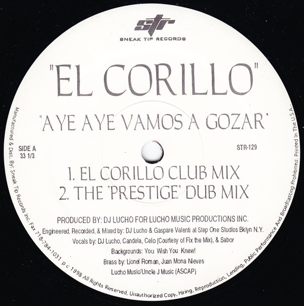 DJ Lucho - El Corillo | Sneak Tip Records (STR 129) DJ Lucho - El Corillo | Sneak Tip Records (STR 129)