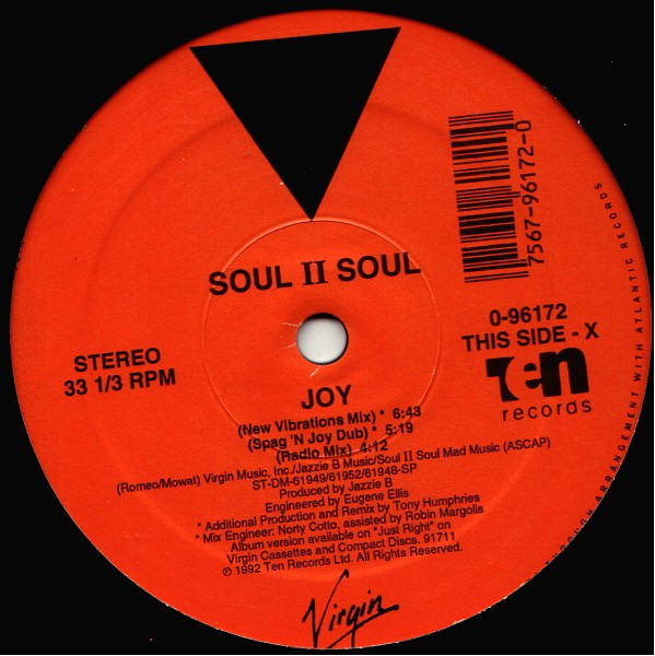 Soul II Soul - Joy | Virgin (0-96172) Soul II Soul - Joy | Virgin (0-96172)