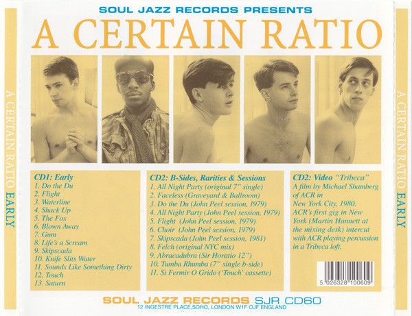 A Certain Ratio - Early | Soul Jazz Records (SJR CD60) - 2 A Certain Ratio - Early | Soul Jazz Records (SJR CD60) - 2