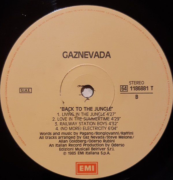 Gaznevada - Back To The Jungle | EMI (64 1186881 T) - 4