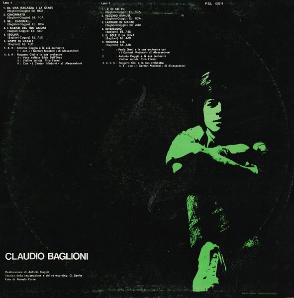 Claudio Baglioni - Un Cantastorie Dei Giorni Nostri | RCA Italiana (PSL 10511) - 2