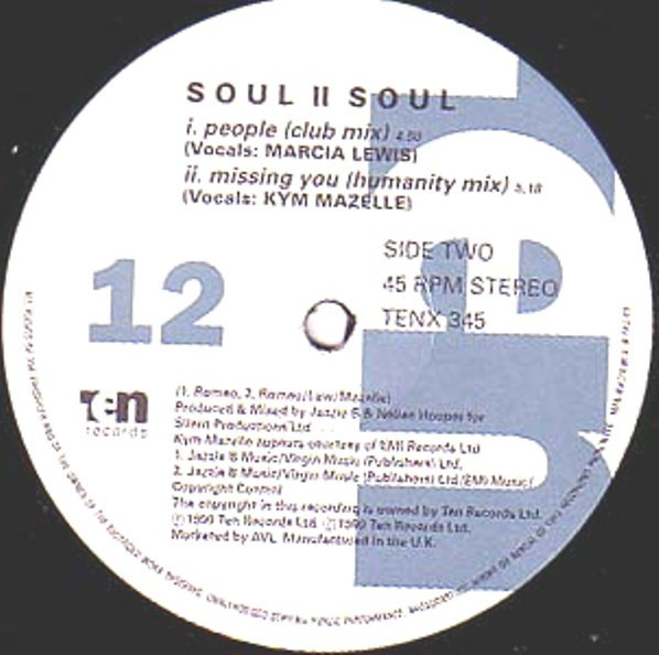 Soul II Soul - Missing You | 10 Records (TENX 345) - 3