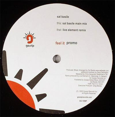 Sal Basile - Feel It | Gossip Records (GG1068P)