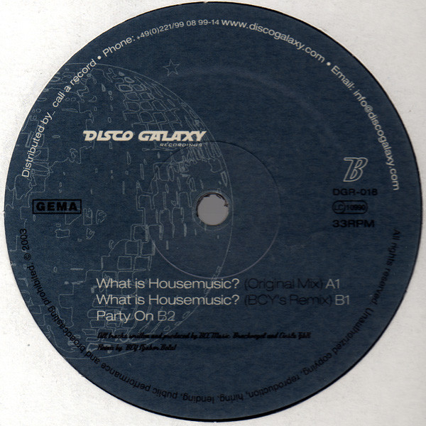 Studio 45 - What Is Housemusic? | Disco Galaxy Recordings (DGR-018) - main
