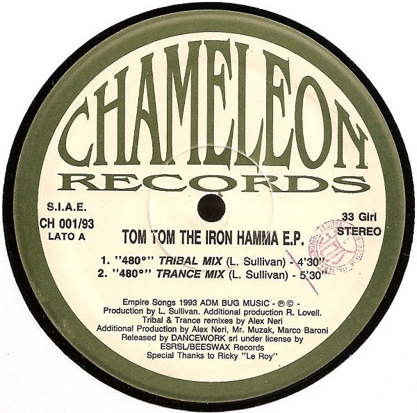 Tom Tom - The Iron Hamma E.P. | Chameleon Records (CH 001/93) - 2