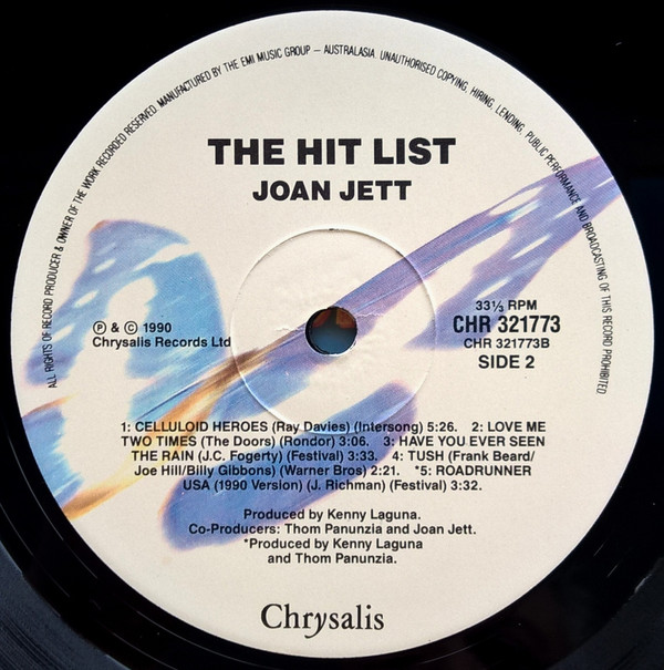 Joan Jett - The Hit List | Chrysalis (CHR 321773) - 3