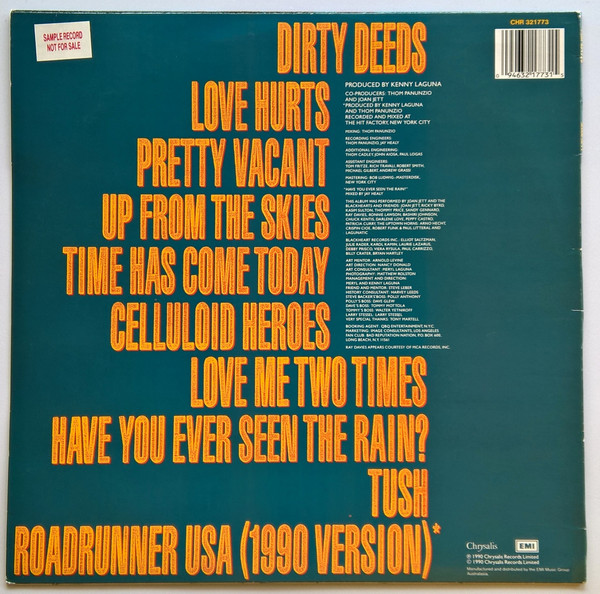 Joan Jett - The Hit List | Chrysalis (CHR 321773) - main