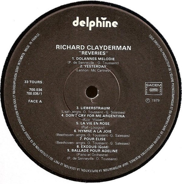 Richard Clayderman - Rêveries | Delphine (700 036) - 3