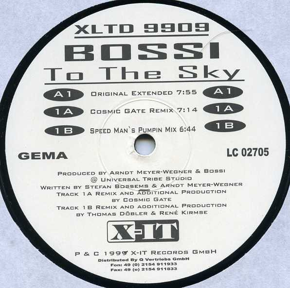 Bossi - To The Sky | X-IT Records (XLTD 9909) - 2