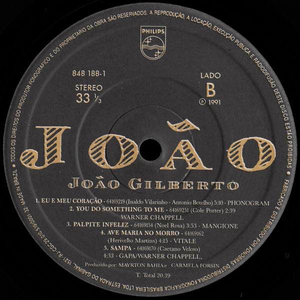 João Gilberto - João | Philips (848 188-1) - 4