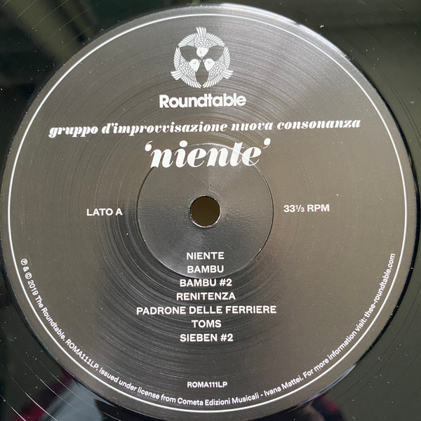 Gruppo di Improvvisazione Nuova Consonanza - Niente | The Omni Recording Corporation (ROMA111LP) - 3