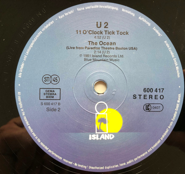 U2 - R.O.K. | Island Records (600.417) - 3 U2 - R.O.K. | Island Records (600.417) - 3