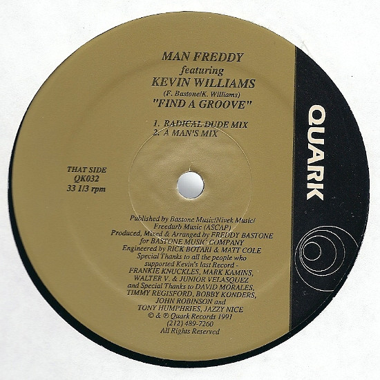 Man Freddy - Find A Groove | Quark (QK 032) - main