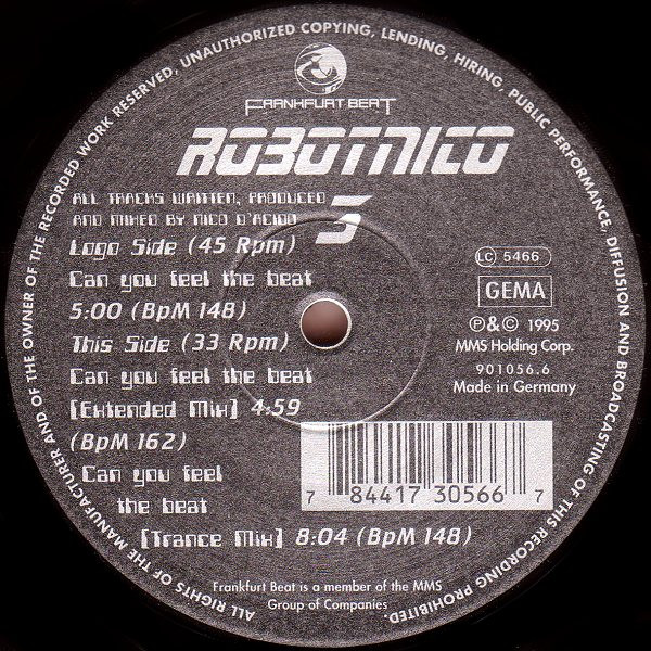 Robotnico - Can You Feel The Beat | Frankfurt Beat Productions (901056.6)