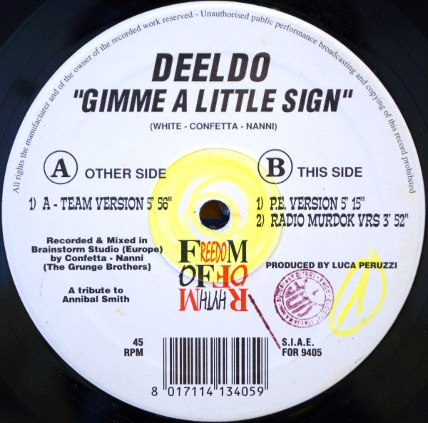 Deeldo - Gimme A Little Sign | Freedom Of Rhythm (FOR 9405) - main Deeldo - Gimme A Little Sign | Freedom Of Rhythm (FOR 9405) - main