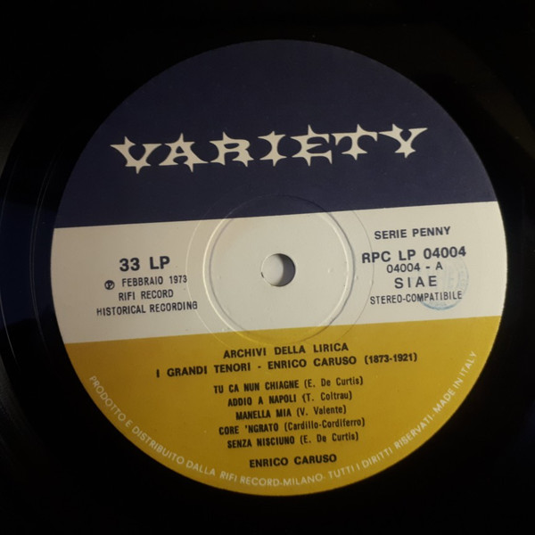 Enrico Caruso - Enrico Caruso | Variety (RPC 04004) - 3